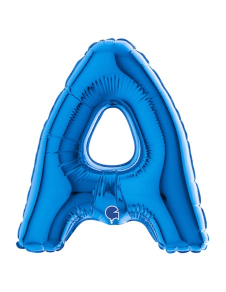 PALLONE LETTERA MINI "A" BLU CM.18 - L'Officina delle feste