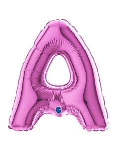 PALLONE LETTERA MINI "A" FUXIA CM.18 - L'Officina delle feste 2