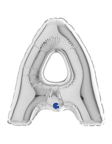 PALLONE LETTERA MINI "A" SILVER CM.18 - L'Officina delle feste