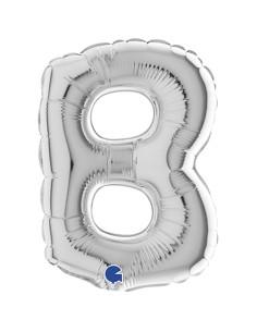 PALLONE LETTERA MINI "B" ARGENTO CM.18 - L'Officina delle feste 2