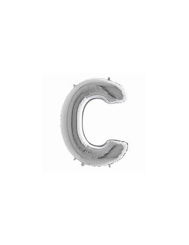 PALLONE LETTERA MINI "C" ARGENTO CM.18 - L'Officina delle feste