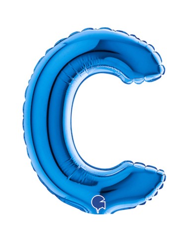 PALLONE LETTERA MINI "C" BLU CM.18 - L'Officina delle feste