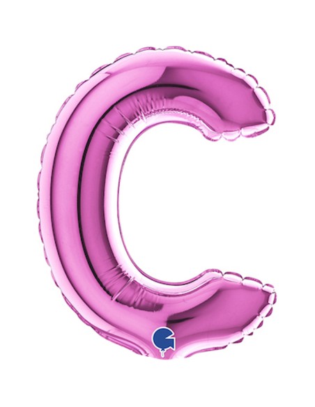 PALLONE LETTERA MINI "C" FUXIA CM.18 - L'Officina delle feste