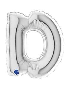 PALLONE LETTERA MINI "D" ARGENTO CM.18 - L'Officina delle feste 2