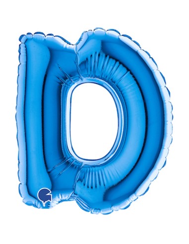PALLONE LETTERA MINI "D" BLU CM.18 - L'Officina delle feste