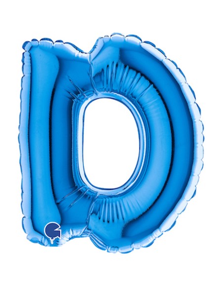 PALLONE LETTERA MINI "D" BLU CM.18 - L'Officina delle feste