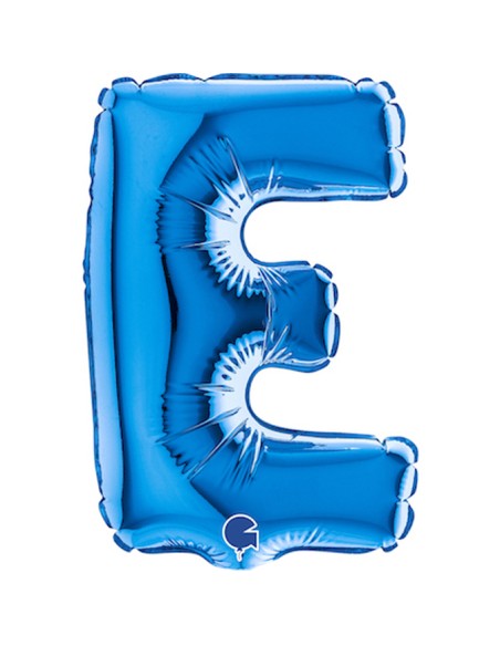 PALLONE LETTERA MINI "E" BLU CM.18 - L'Officina delle feste