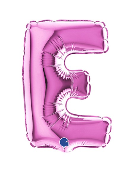 PALLONE LETTERA MINI "E" FUXIA H.18CM - L'Officina delle feste