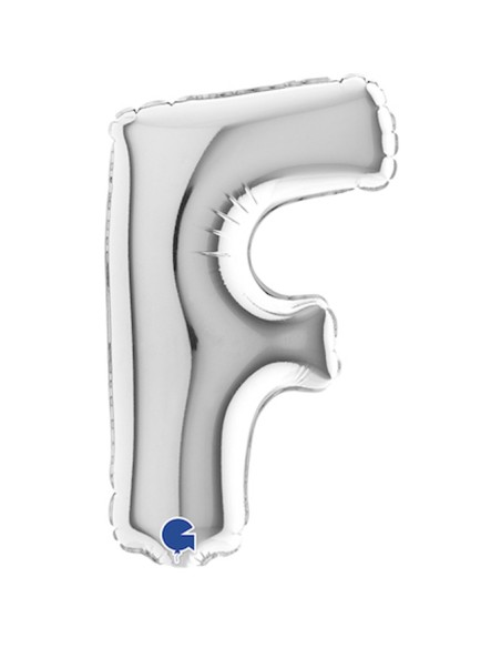 PALLONE LETTERA MINI "F" ARGENTO CM.18 - L'Officina delle feste