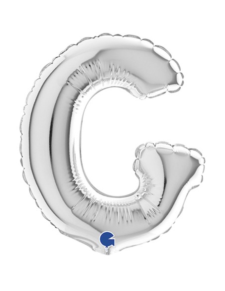 PALLONE LETTERA MINI "G" ARGENTO CM.18 - L'Officina delle feste