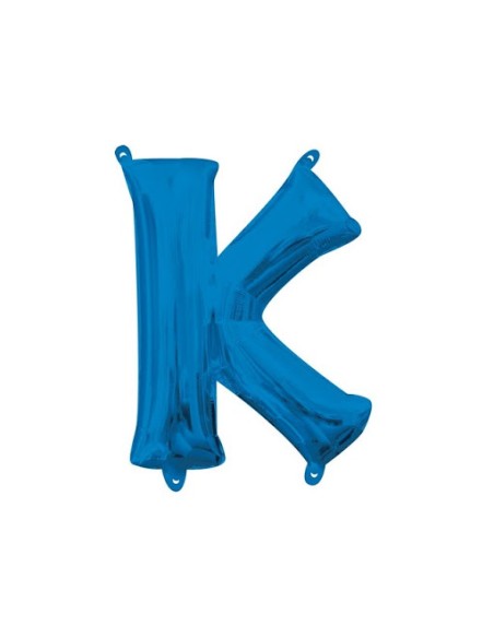 PALLONE LETTERA MINI "K" BLU CM.18 - L'Officina delle feste