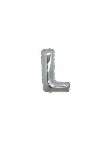 PALLONE LETTERA MINI "L" ARGENTO H. 18CM - L'Officina delle