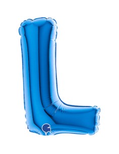 PALLONE LETTERA MINI "L" BLU CM.18 - L'Officina delle feste 2