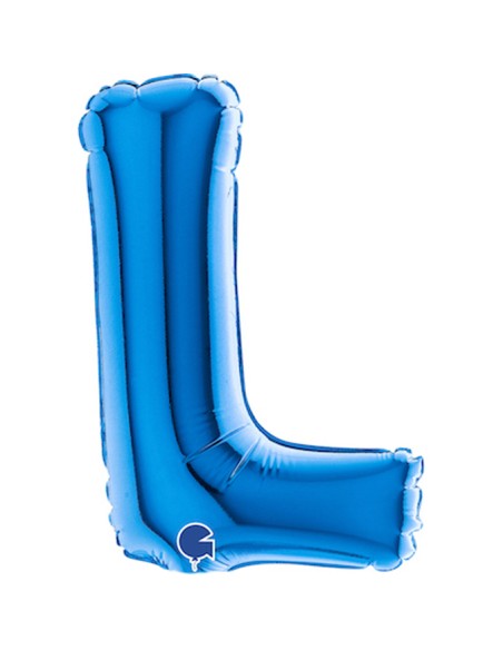 PALLONE LETTERA MINI "L" BLU CM.18 - L'Officina delle feste