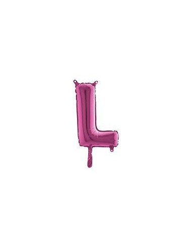 PALLONE LETTERA MINI "L" FUXIA CM.18 - L'Officina delle feste