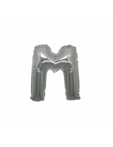 PALLONE LETTERA MINI "M" ARGENTO CM.18 - L'Officina delle feste
