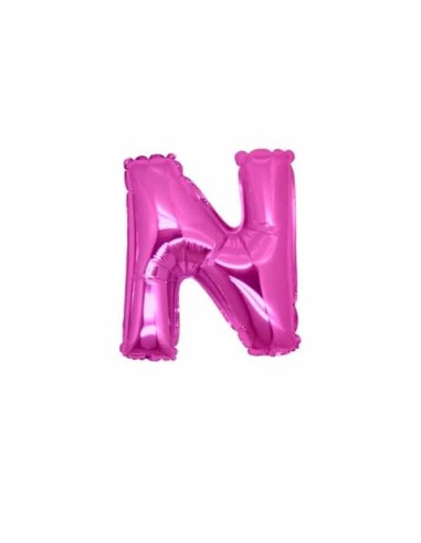 PALLONE LETTERA MINI "N" FUXIA CM.18 - L'Officina delle feste
