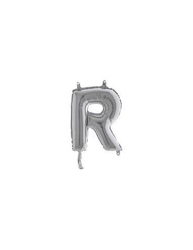 PALLONE LETTERA MINI "R" ARGENTO CM.18 - L'Officina delle feste