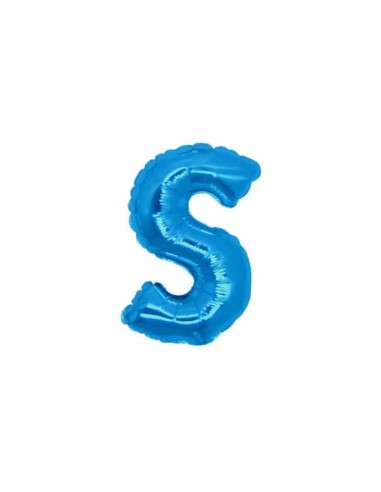 PALLONE LETTERA MINI "S" BLU CM.18 - L'Officina delle feste