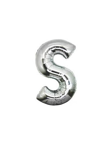 PALLONE LETTERA MINI "S" ARGENTO CM.18 - L'Officina delle feste