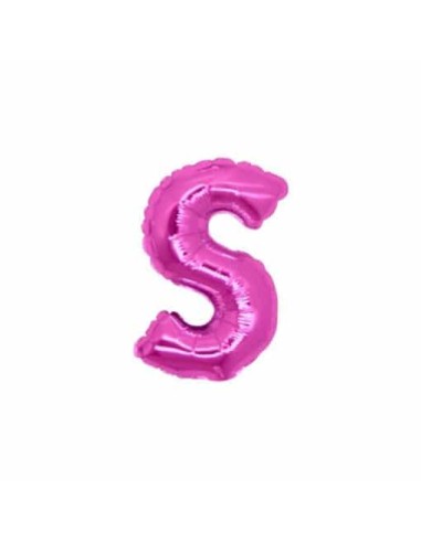 PALLONE LETTERA MINI "S" FUXIA CM.18 - L'Officina delle feste