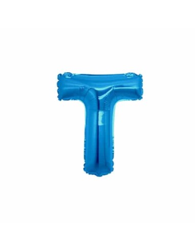 PALLONE LETTERA MINI "T" BLU CM.18 - L'Officina delle feste