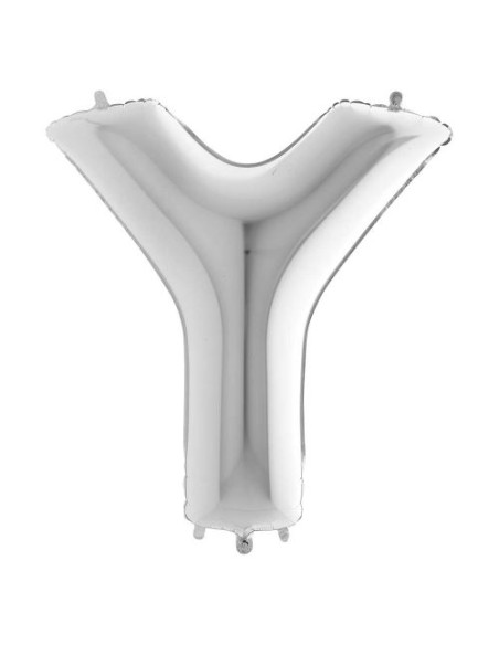 PALLONE LETTERA MINI "Y" ARGENTO CM.18 - L'Officina delle feste