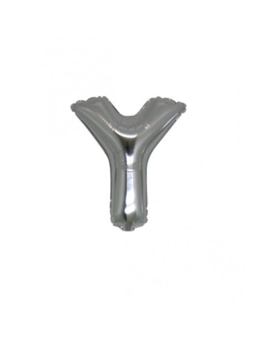 PALLONE LETTERA MINI "Y" ARGENTO CM.18 - L'Officina delle feste