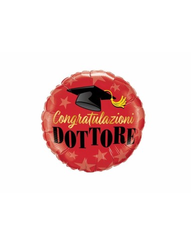 PALLONE MINISHAPE 9" CONGRAT. DOTTORE 18CM - L'Officina delle