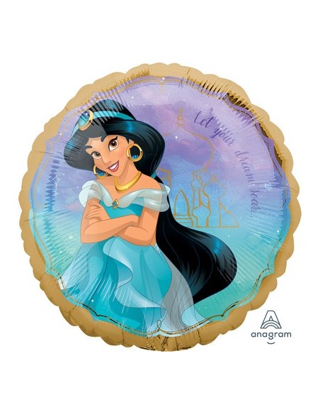 PALLONE MYLAR 18" PRINCIPESSA JASMINE 45CM - L'Officina delle