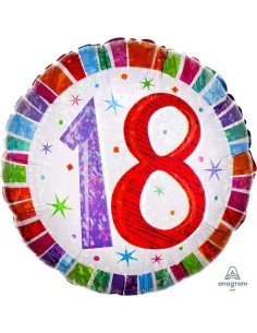 PALLONE MYLAR 18" 45CM PRISMATICO COLOR 18 - L'Officina delle 2