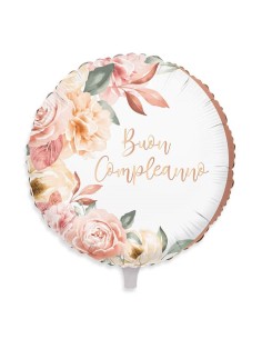 PALLONE MYLAR 18" 45CM ROSE GOLD BUON COMPLEANNO - L'Officina 2