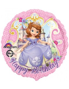 PALLONE MYLAR 18" 45CM SOFIA LA PRINCIPESSA HAPPY BDAY - 2
