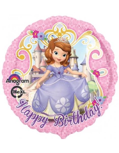 PALLONE MYLAR 18" 45CM SOFIA LA PRINCIPESSA HAPPY BDAY -