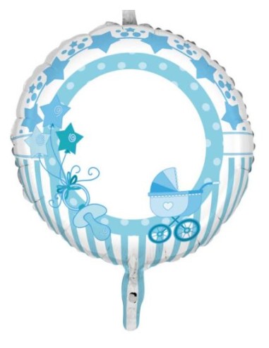 PALLONE MYLAR 18" CM.45 LITTLE BABY CELESTE - L'Officina delle