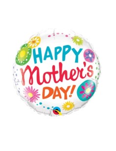 PALLONE MYLAR 18" HAPPY MOTHER'S DAY! 45CM - L'Officina delle 2