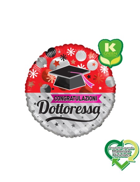 PALLONE MYLAR 18" LAUREA CONGRATULAZIONI DOTTORESSA 45CM -