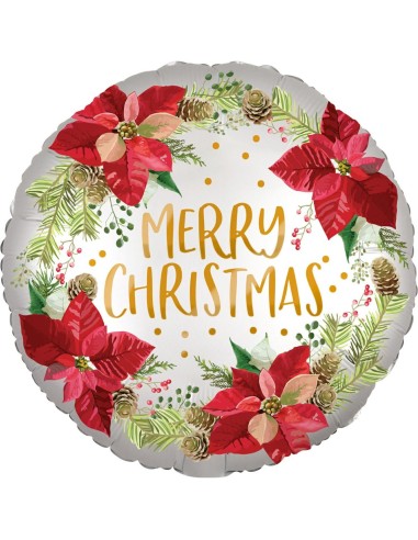 PALLONE MYLAR 18" MERRY CHRISTMAS STELLA NATALE CM. 45 -
