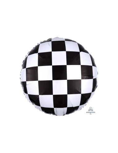 PALLONE MYLAR 18" SCACCHI 45CM 1PZ - L'Officina delle feste