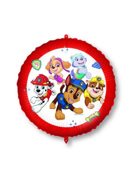 PALLONE MYLAR 18"/45CM PAW PATROL CON FILO E PESETTO - PALLONE MYLAR 18"/45CM PAW PATROL CON FILO E PESETTO -