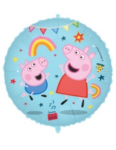 PALLONE MYLAR 18"/45CM PEPPA PIG CON FILO E PESETTO - 2