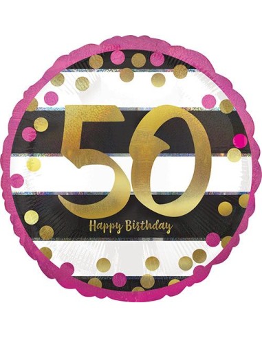 PALLONE MYLAR 18"/cm.45 N. 50 MILESTONE - L'Officina delle feste