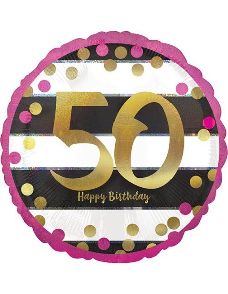 PALLONE MYLAR 18"/cm.45 N. 50 MILESTONE - L'Officina delle feste