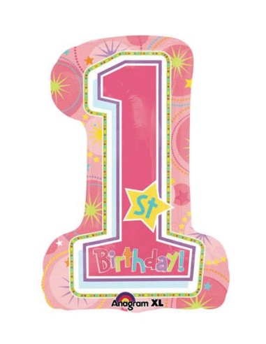 PALLONE MYLAR 1ST BIRTDAY 48X71CM - L'Officina delle feste