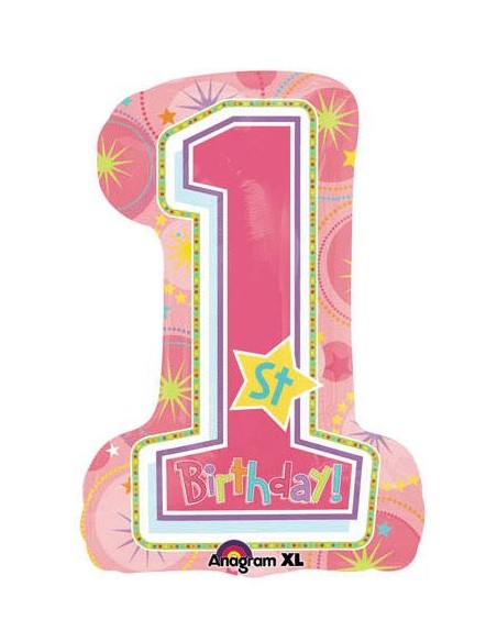 PALLONE MYLAR 1ST BIRTDAY 48X71CM - L'Officina delle feste PALLONE MYLAR 1ST BIRTDAY 48X71CM - L'Officina delle feste