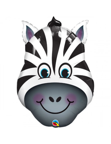 PALLONE MYLAR 32" TESTA ZEBRA CM.81 - L'Officina delle feste