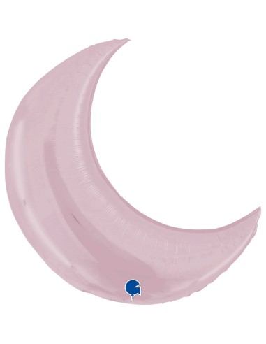 PALLONE MYLAR 35" LUNA PASTELLO ROSA 76X78 - L'Officina delle
