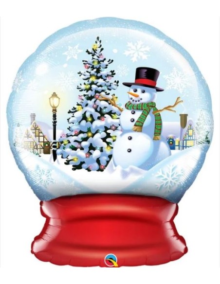 PALLONE MYLAR 36" SNOW GLOBE PALLA NATALE 91CM - L'Officina