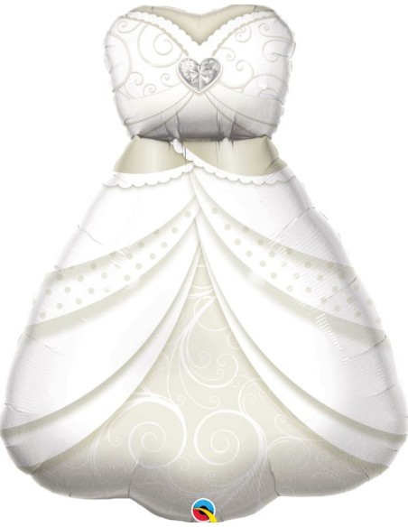 PALLONE MYLAR 38" SPOSA WEDDING DRESS 97CM - L'Officina delle