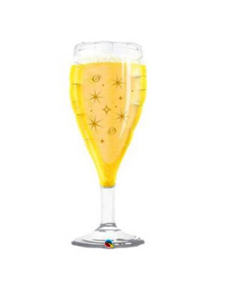 PALLONE MYLAR 39" CHAMPAGNE GLASS - L'Officina delle feste